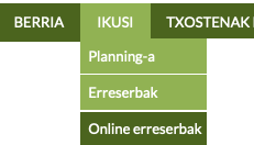 guarderiako planning menua Gespet softwarean