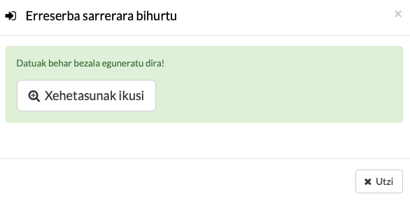 sarrerak azkar sortzea guarderia eta hoteleko softwarean