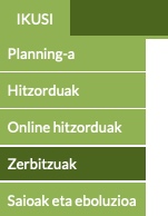 maskoten ile-apaindegiko zerbitzuak ikusi kobratu eta fakturatzeko menua