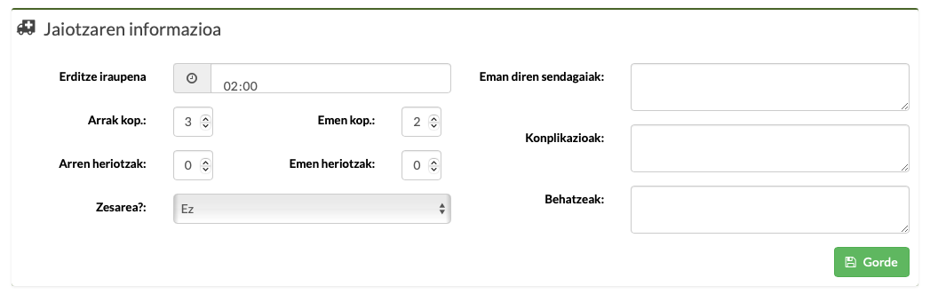 txakurkumeen jaiotza salmenta eta entrega informazioa kudeatzea