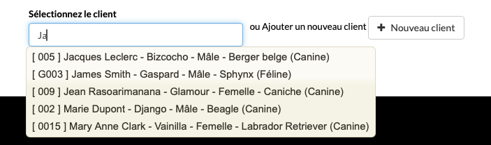 programme salon de toilettage canin clients