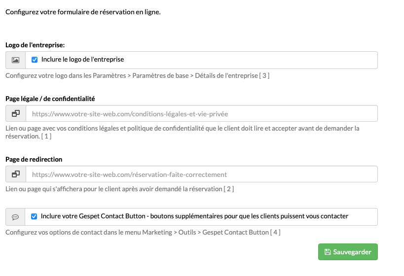 Configuration des réservations en ligne pour animaux