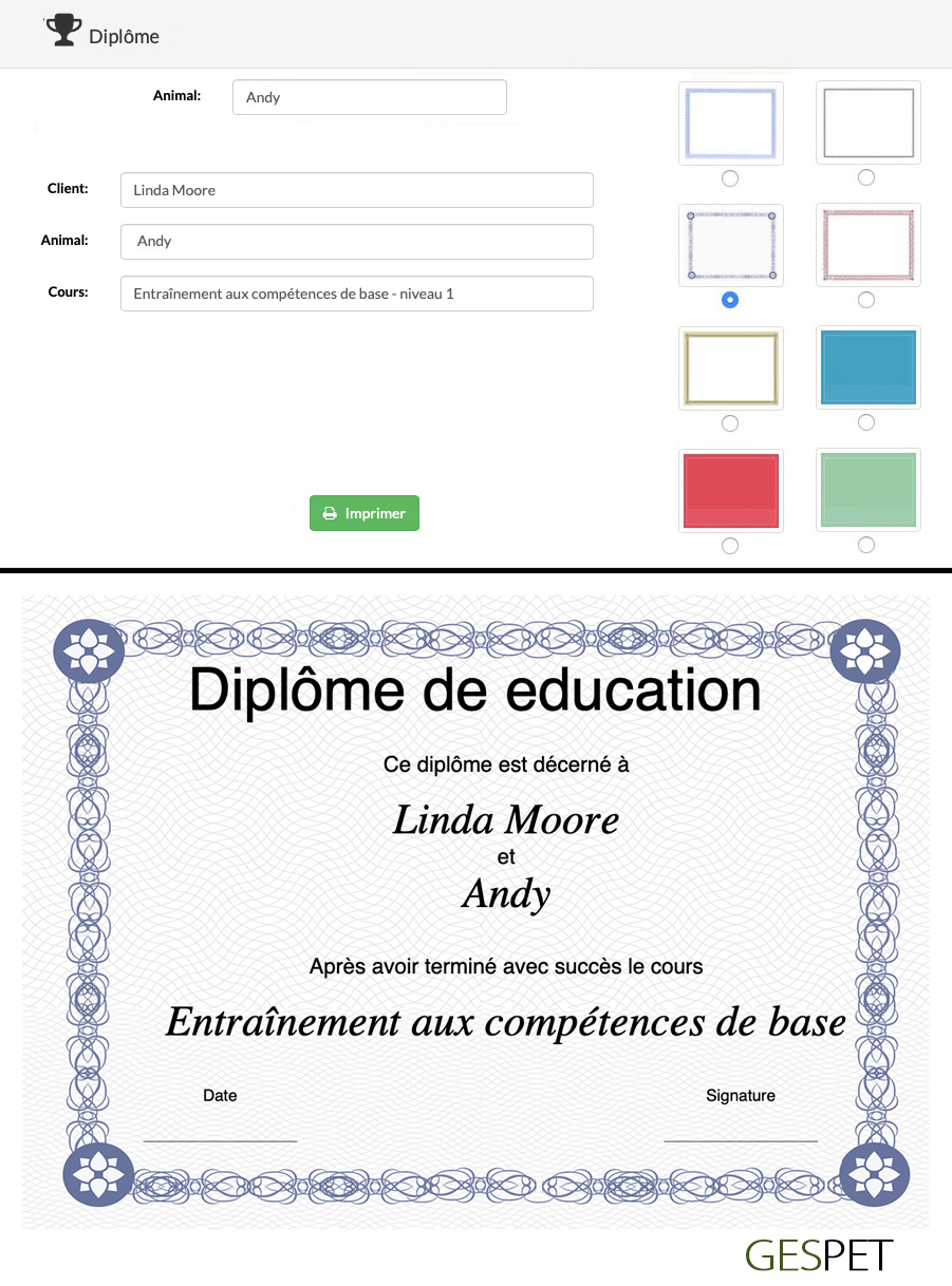 print free training diploma