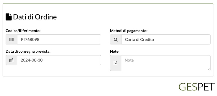 software per negozio di animali ordini online