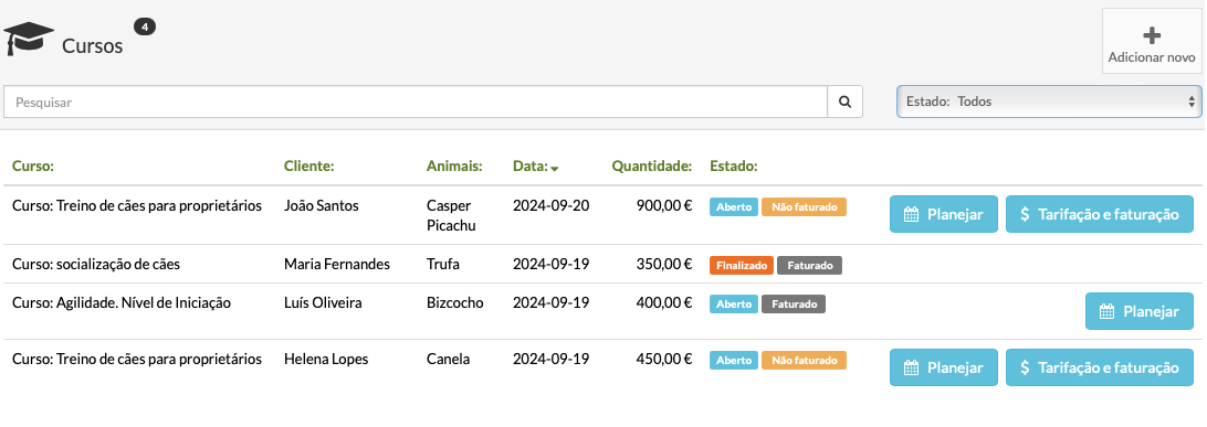 software de treinamento de cães