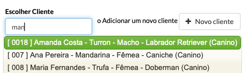 software para busca de animais e donos