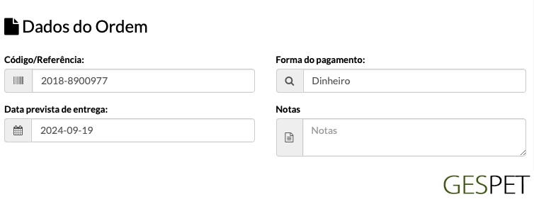 software loja de animais pedidos online