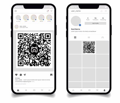 Instagram QR code for online booking