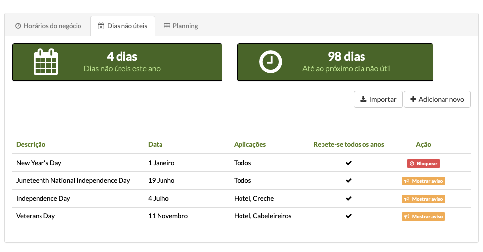 Gestão de feriados e encerramentos para empresas do setor animal