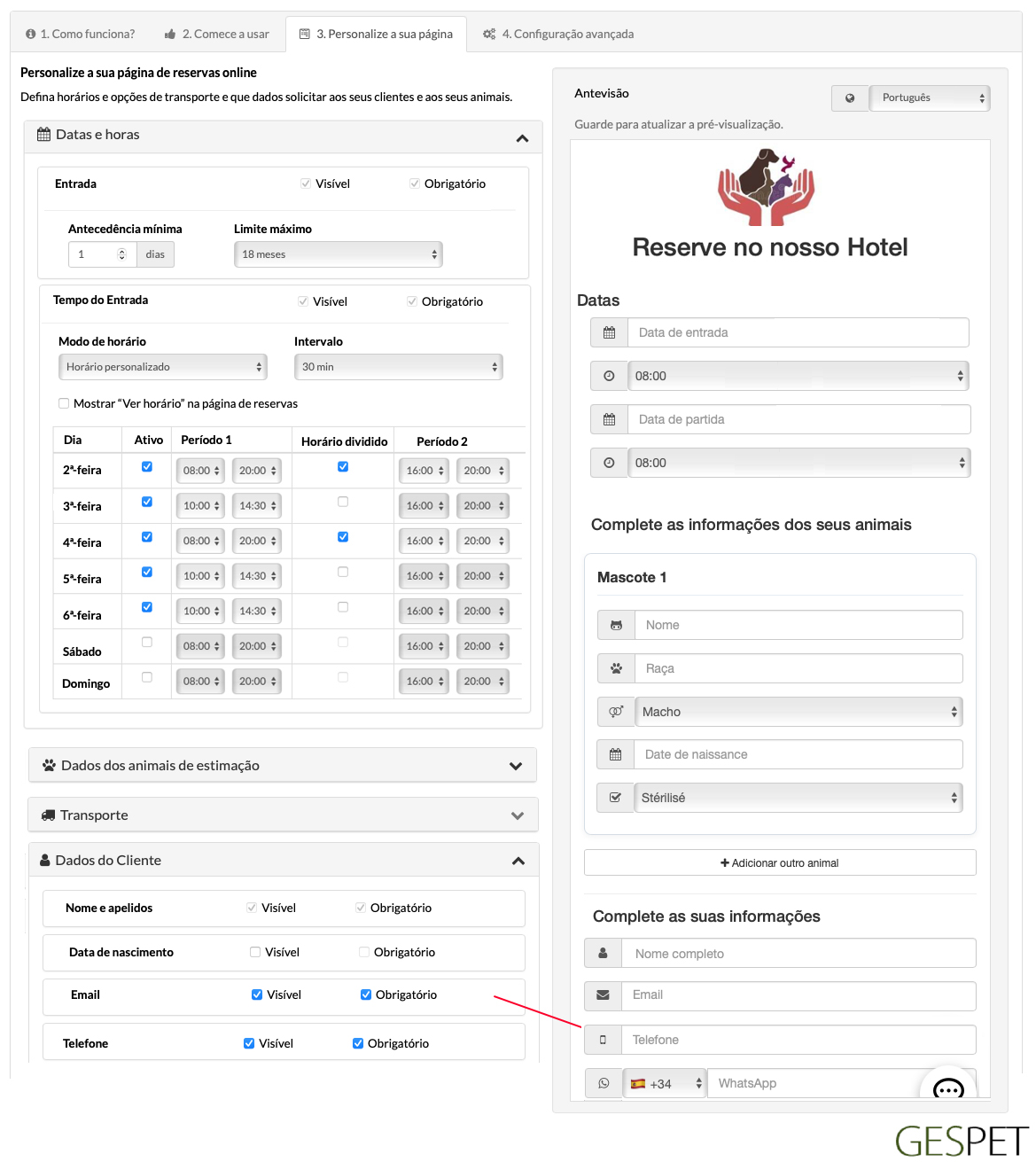 pet hotel online booking software